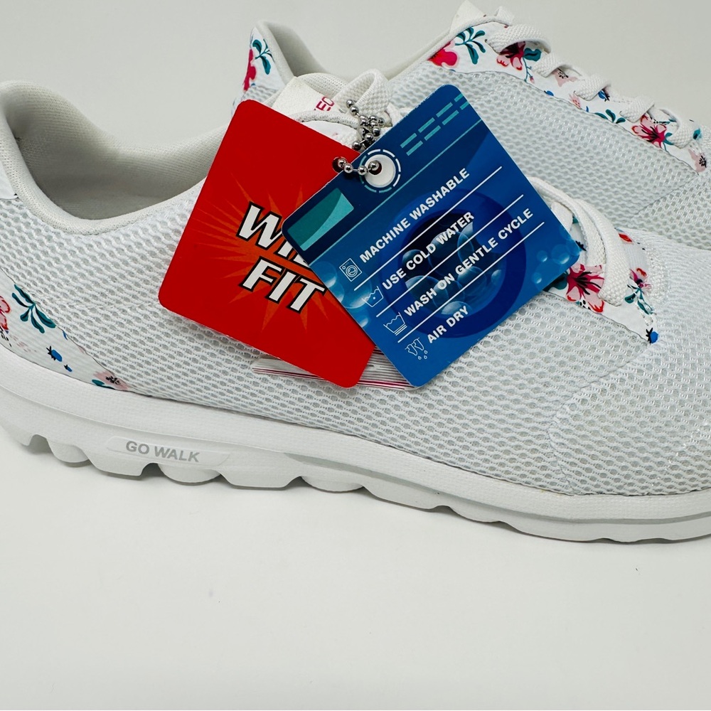 Skechers GOwalk Classic floral print washable bungee sneakers women's 8.5 - Picture 4 of 13